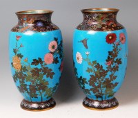 Lot 812 - A pair of Japanese Meiji Period cloisonné...