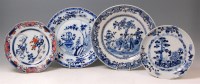 Lot 813 - Four various Chinese export plates, 18th/19th...