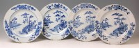 Lot 816 - A set of four Chinese export plates, each...