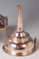 Lot 567 - A late Georgian silver wine funnel, of typical...