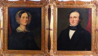 Lot 882 - 19th century English school - Pair of half...