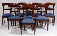 Lot 956 - A set of eight William IV mahogany barback...