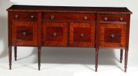 Lot 974 - A 19th century mahogany and chequer strung...