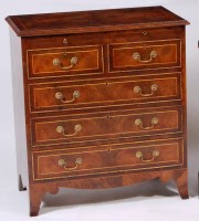 Lot 978 - A George I style figured walnut chest, of...