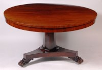 Lot 984 - A Victorian rosewood pedestal breakfast table,...