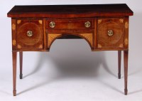 Lot 993 - A Sheraton period mahogany crossbanded and...