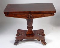 Lot 996 - A William IV mahogany pedestal card table,...