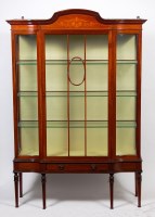 Lot 954 - An Edwardian mahogany and inlaid single door...