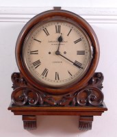 Lot 932 - An early Victorian walnut cased wall clock,...