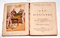 Lot 520 - HARDY F, The ABC of Billiards, London 1866,...