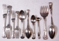 Lot 578 - A silver harlequin cutlery suite, in the Kings...