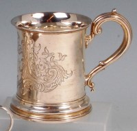 Lot 597 - A Victorian silver christening tankard, having...