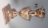 Lot 618 - A late 19th century silver plated pedestal...