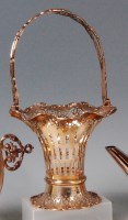 Lot 621 - A George V silver bonbon basket, having swing...