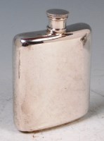 Lot 627 - A Richard & Co white metal hip flask, of...