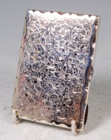 Lot 628 - A George V silver calling card case, with...