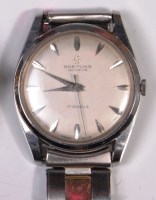 Lot 678 - A Breitling gents steel cased wristwatch,...