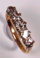 Lot 685 - An 18ct gold and platinum ladies dress ring,...