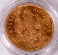 Lot 724 - An Austrian 20 Fr gold coin, 1892