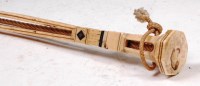 Lot 755 - A 19th century carved narwhal tusk walking...