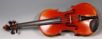 Lot 758 - A late 19th century French full size violin,...