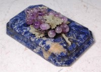 Lot 770 - A 19th century lapis lazuli and amethyst...