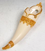 Lot 570 - A Royal Worcester horn shaped wall pocket,...