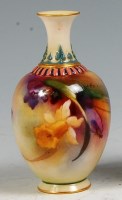 Lot 571 - A Royal Worcester Hadley ware specimen vase,...
