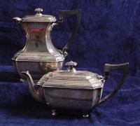 Lot 602 - A James Dixon & Sons silver coffee pot and...