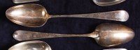 Lot 609 - A pair of George III silver tablespoons, in...