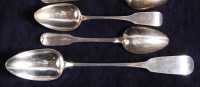 Lot 610 - A George IV Irish silver stuffing spoon, in...