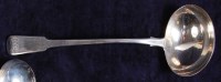 Lot 611 - A George III silver soup ladle, in the Fiddle...