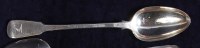 Lot 625 - A pair of late Georgian silver stuffing spoons,...