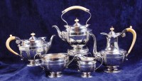 Lot 632 - A James Dixon & Sons five piece silver tea and...