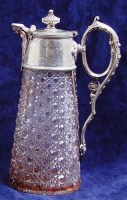 Lot 634 - A late Victorian cut glass and silver plated...