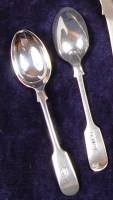 Lot 638 - A set of twelve silver teaspoons, in the...