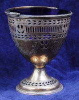 Lot 655 - A George III silver pedestal sweetmeat basket,...