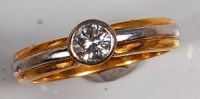 Lot 687 - A contemporary 18ct yellow and white gold...