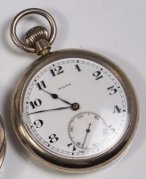 Lot 693 - A Rolex nickel cased gents open faced pocket...