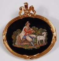 Lot 728 - A 19th century Italian micro-mosaic brooch,...