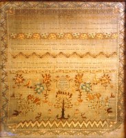 Lot 748 - An early 19th century needlework sampler,...