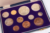 Lot 766 - A George VI South African cased coin set, 1952,...