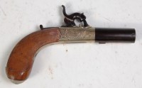 Lot 770 - An early 19th century percussion cap pistol,...