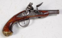 Lot 773 - A Queen Anne period flintlock pistol, having...