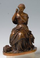 Lot 806 - A late 19th century French bronze study of a...