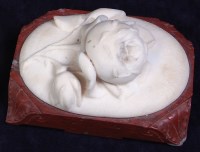 Lot 816 - A late 19th century carved marble deskweight,...