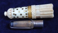 Lot 817 - A 19th century carved ivory miniature scent...