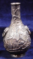 Lot 830 - A Chinese silver specimen vase, of baluster...