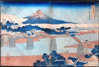 Lot 850 - Katsushika Hokusai (1760-1849) - Kintai Bridge,...