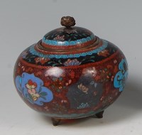 Lot 870 - A Japanese Meiji period cloisonné enamel bowl...